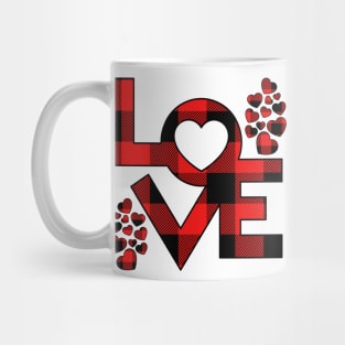 Love - Buffalo Plaid Mug